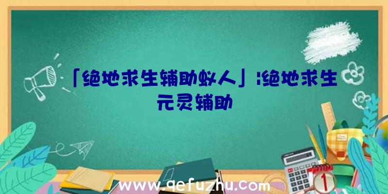 「绝地求生辅助蚁人」|绝地求生元灵辅助